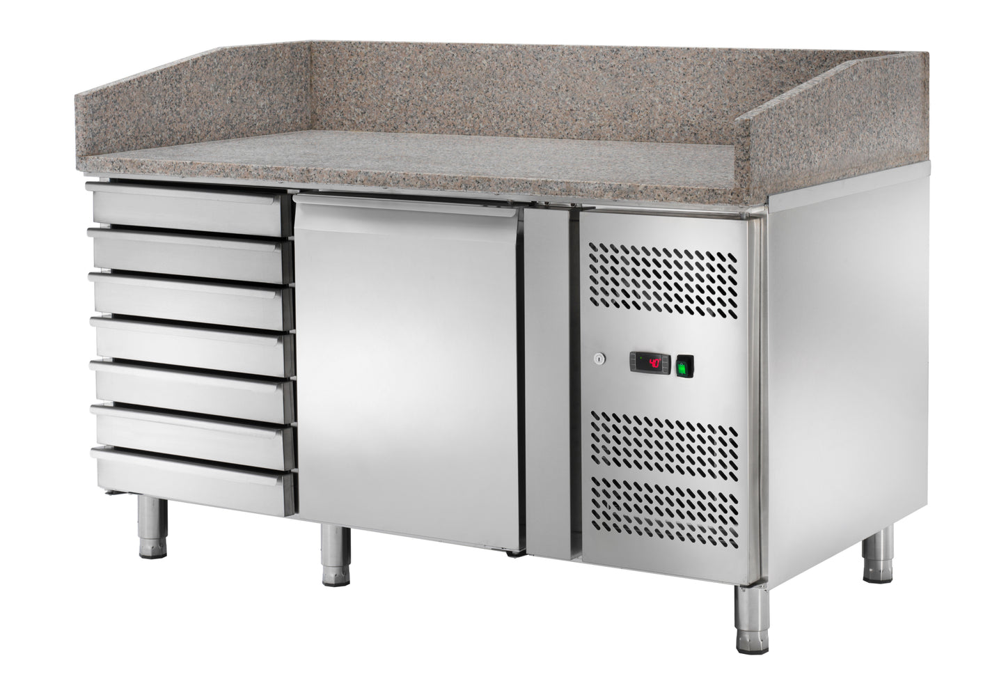 Rashladni radni sto Pizza sa granitom 1 vrata + 6 fioka AK1612TN