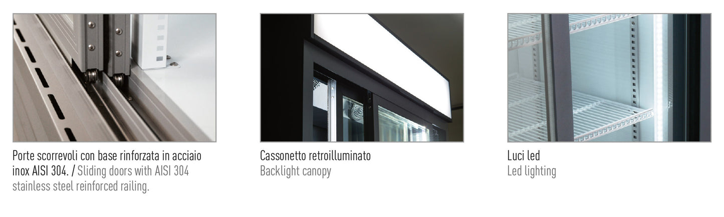 Vitrina – model CL 801 V2GC SL BLACK