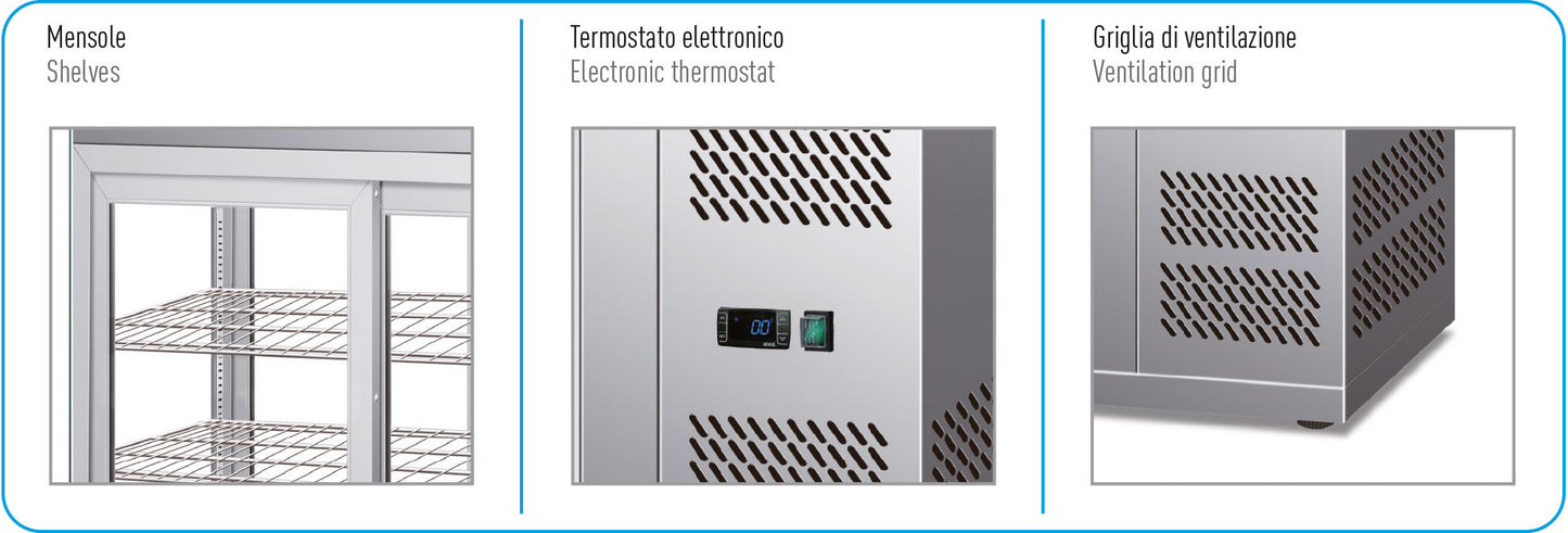 Šank hladnjak sa staklenim vratima – model CKC 100