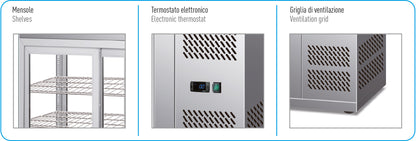 Šank hladnjak sa staklenim vratima – model CKC 100