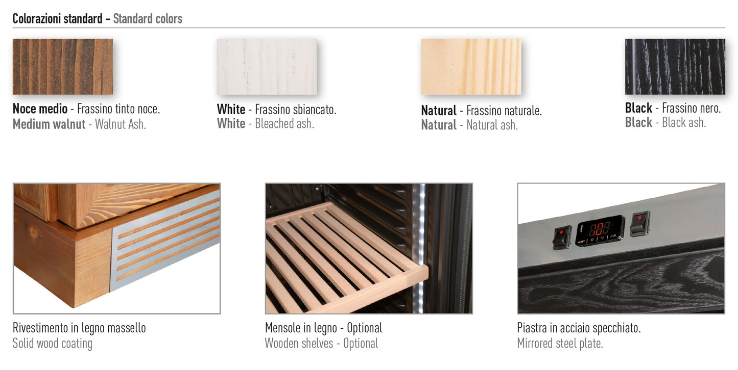 Vinska vitrina – model CLW 420 L NATURAL