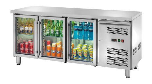 Rashladni radni sto sa staklenim vratima 3 vrata AK3104TNG