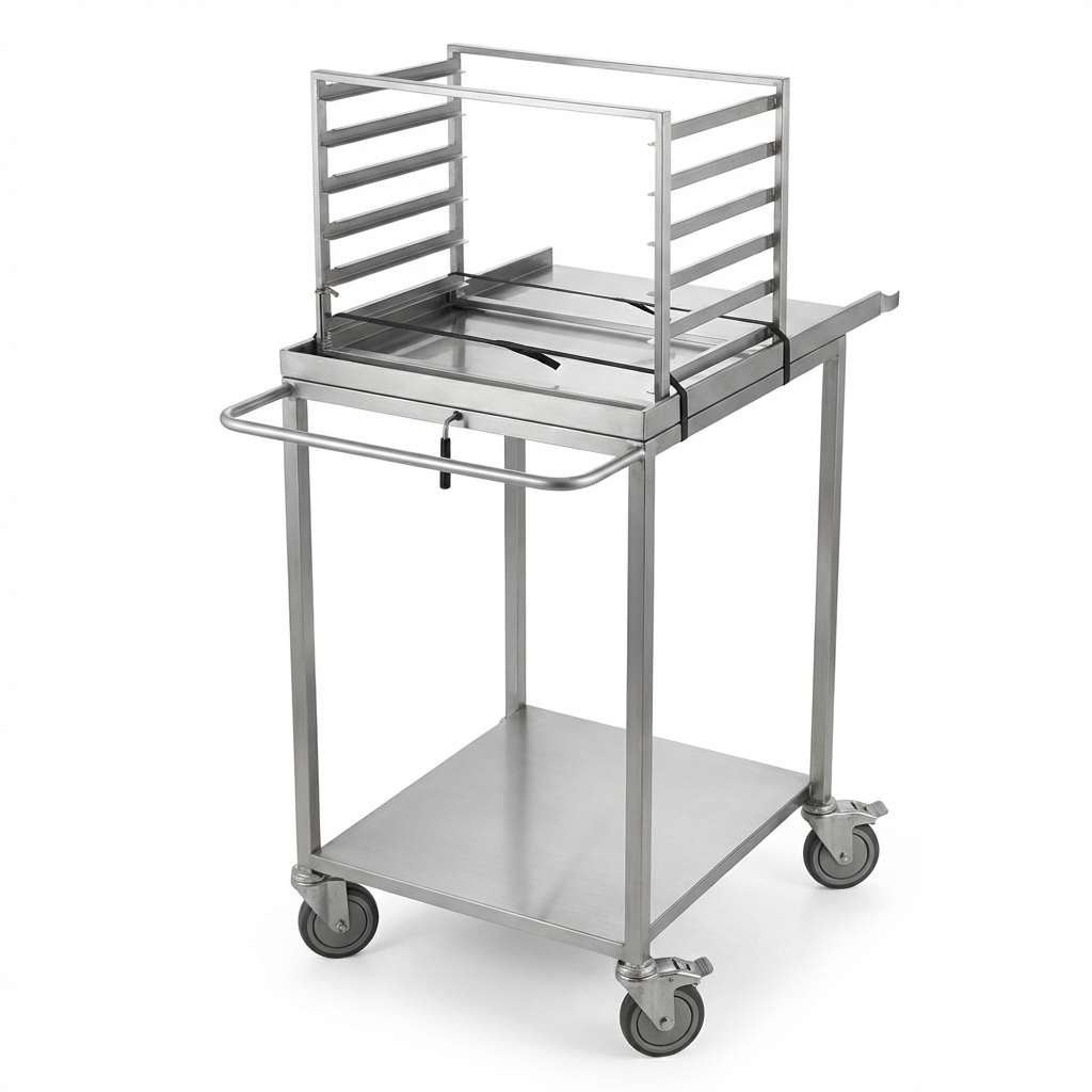 KOLICA inox za plehove – 2 dijela (kolica + stalak)