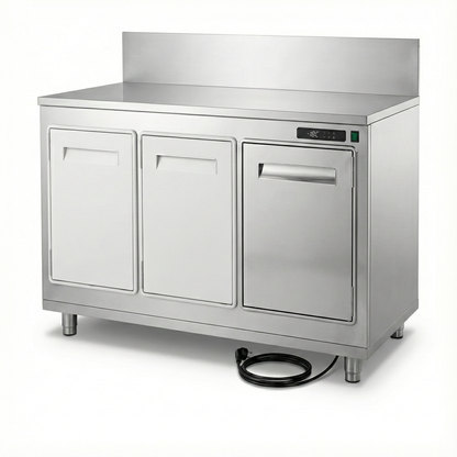 Inoxni pult sa frižiderom i pregradom