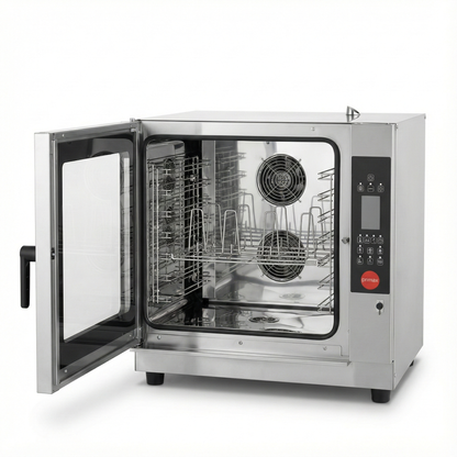 ELEKTRIČNA KONVEKCIJSKA PEĆ SA DIREKTNOM PAROM – 400V 3N – 11,5 kW – 7× GN 1/1 ili 600×400 – cca 920×802×850 mm