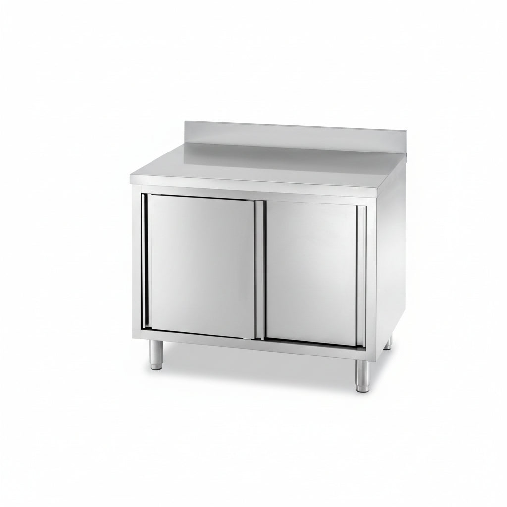 Radni ormar inox 600 mm – sa zadnjom ogradom (TDA66A VT)