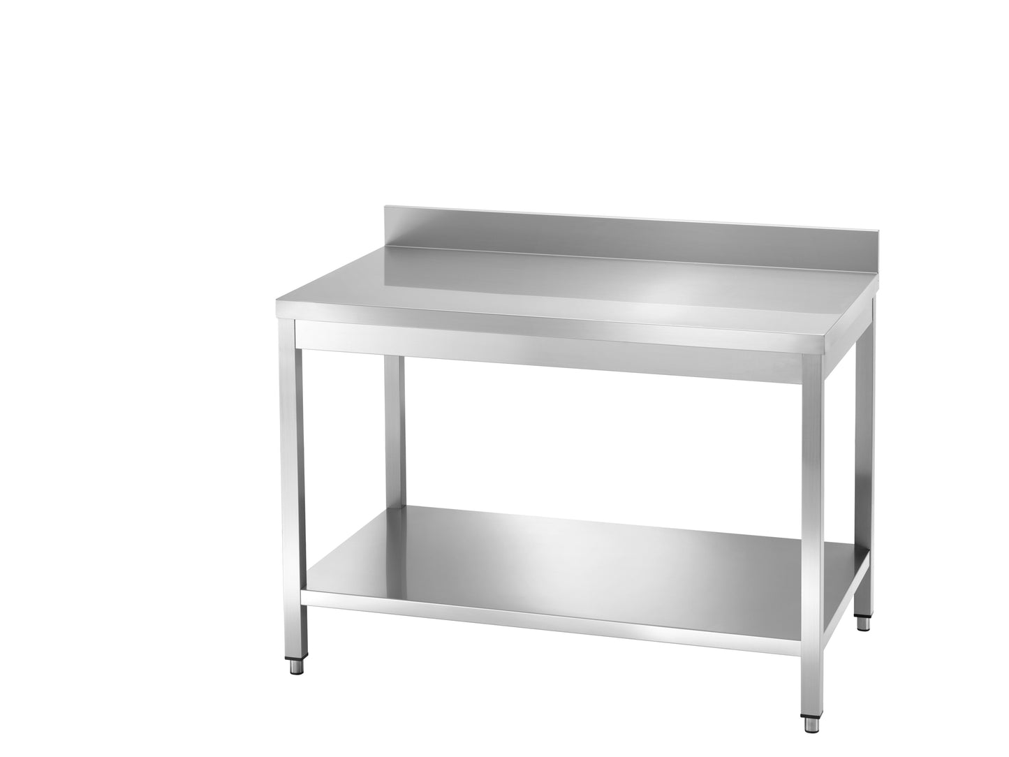 Radni sto inox 700 mm – sa zadnjom ogradom (sa donjom policom) (TDL67A VT)