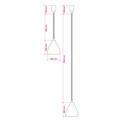Infracrvena grijaća lampa NA25W – Aluminijum bijeli – Bijelo staklo (W verzija)
