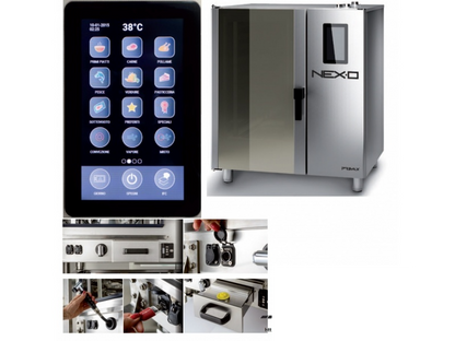 GASNI KONVEKTOMAT SA BOJLEROM – 7× GN 2/1 – 7” Ekran na dodir - PRIMAX NEXO NBG-207-HS