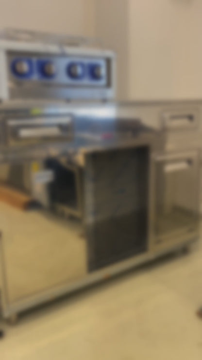 Inoxni pult za šank sa otvorom za perilicu