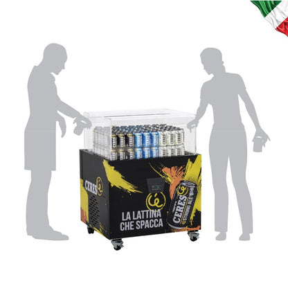 SAMOPOSLUŽNA PROMO VITRINA 534 L – 0 do +2°C – VENTILIRANO HLAĐENJE – 76,9×66,9×96,4 cm - PROMO 75